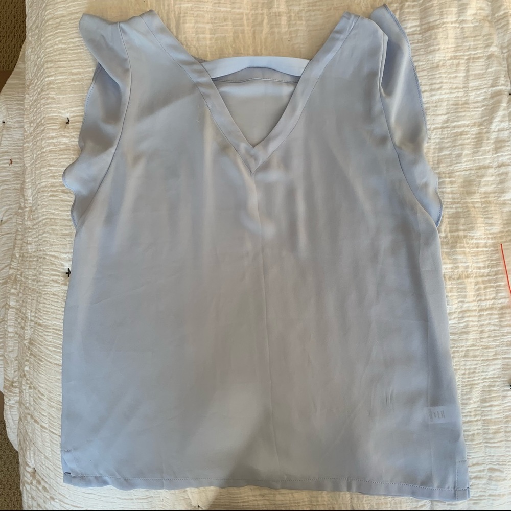 LOFT Light Blue Blouse XS - Picture 3 of 6